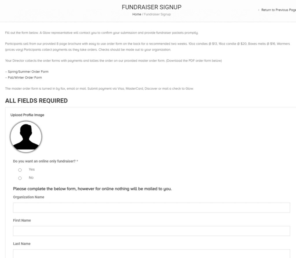 Fundrasier Rebooking Glow Scented Candles