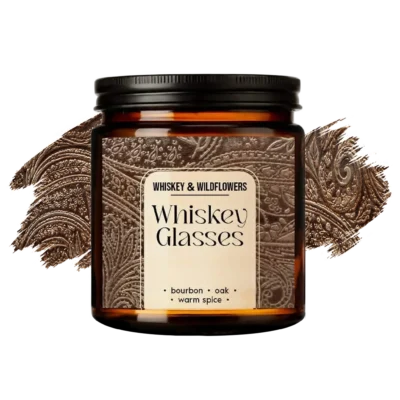 Whiskey Glasses W&W Candle